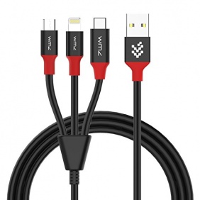 Lightning Cable+Type C Connectors+Micro USB 3 in 1 Charging Cable