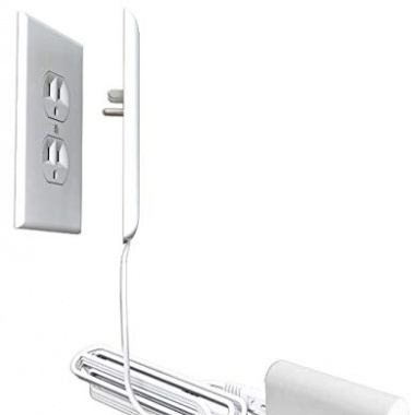 Fast Charging 5 Port USB Charger. ULTRA-Thin Flat Plug Shaped as a Blank Wall Plate that Hides Outlet and Blends into Wa